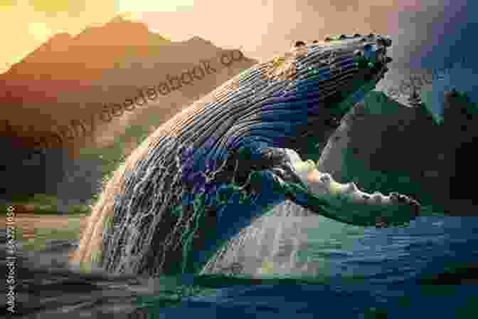A Colossal Blue Whale Breaches The Ocean's Surface, Its Immense Form Dwarfing A Small Boat. Collection Of Amazing Animals