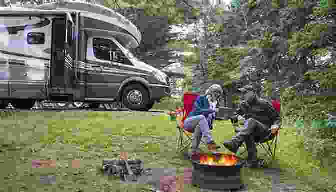 A Couple Using A Tablet While Camping In An RV The Complete Guide To Smart RV CAMPING : A Perfect Campers Guide