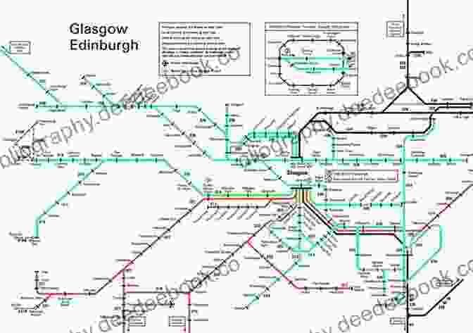 A Map Of Glasgow's Railway Network In 1902, Showing The Major Lines And Stations GLASGOW RAILWAYS AND TRAMWAYS: SCOTLAND 1902
