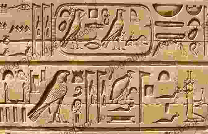 A Section Of A Wall Inscribed With Hieroglyphics, The Ancient Egyptian Writing System. Collection Of Ancient Near East Volume 1