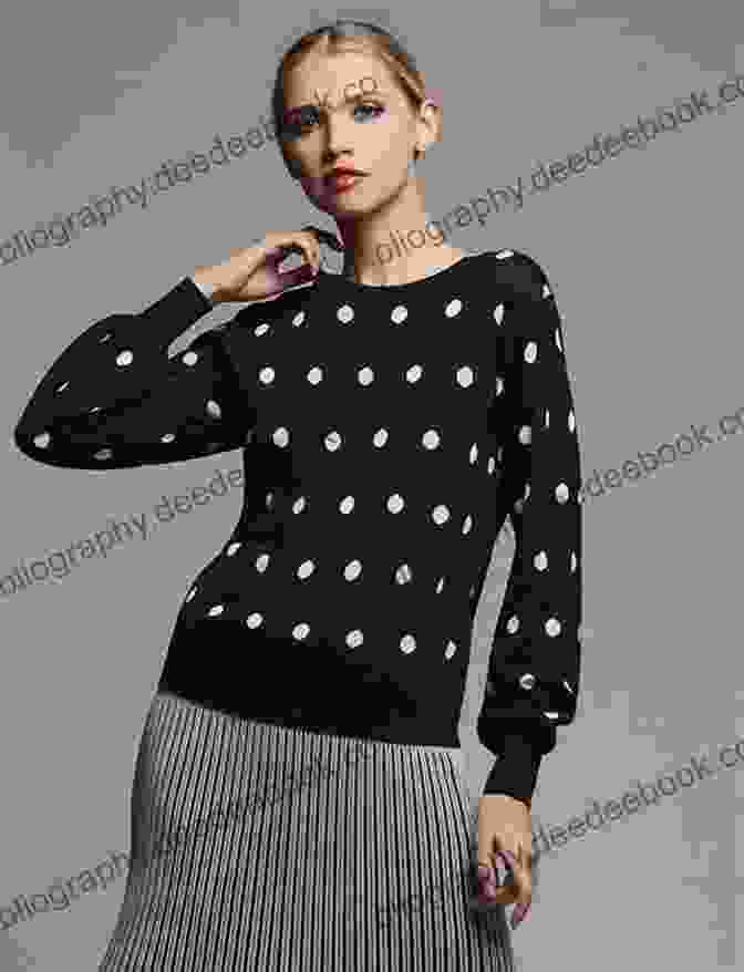 A Woman Wearing A Cozy Polka Dot Cottage Sweater By A Fireplace Polka Dot Cottage Sweaters: A Collection Of Top Down Round Yoke Patterns To Knit