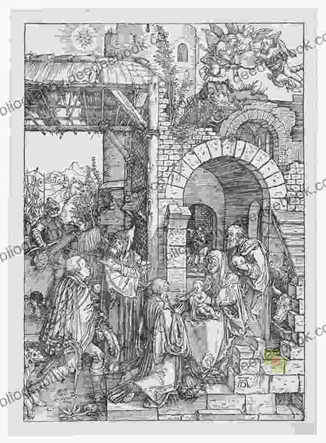 An Embroidered Panel Depicting The Adoration Of The Magi, Based On A Woodcut Print By Albrecht Dürer. Pattern Sources Of Scriptural Subjects In Tudor And Stuart Embroideries
