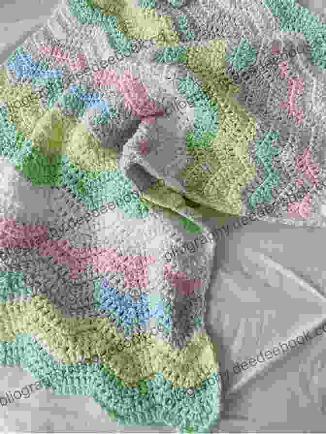 Crocheted Baby Blanket In Soft Pastel Colors With Intricate Lace Edging. Sweet Baby Items Crochet Tutorial Book: Lovely Items You Can Crochet For Babies