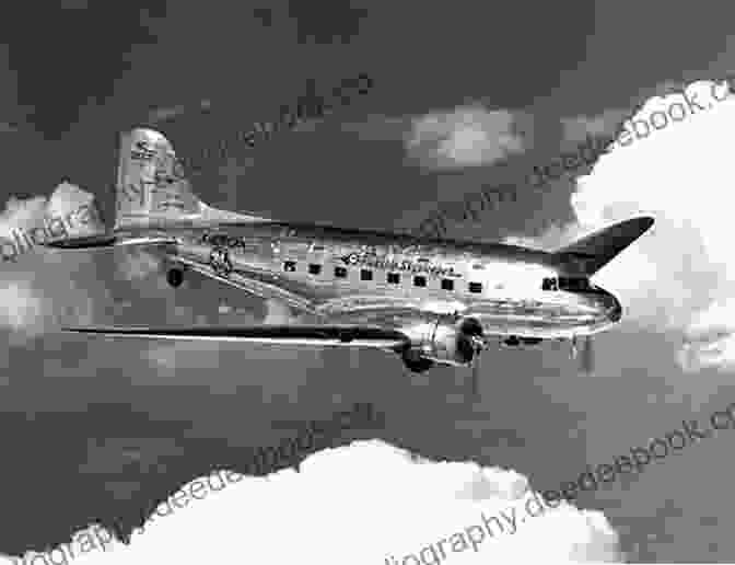 Douglas DC 3 Classic Propeller Plane In Flight Classic Propliners Of The Golden Age