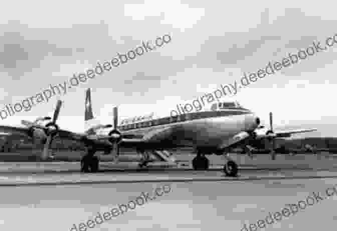 Douglas DC 6 Propeller Plane On A Runway Classic Propliners Of The Golden Age