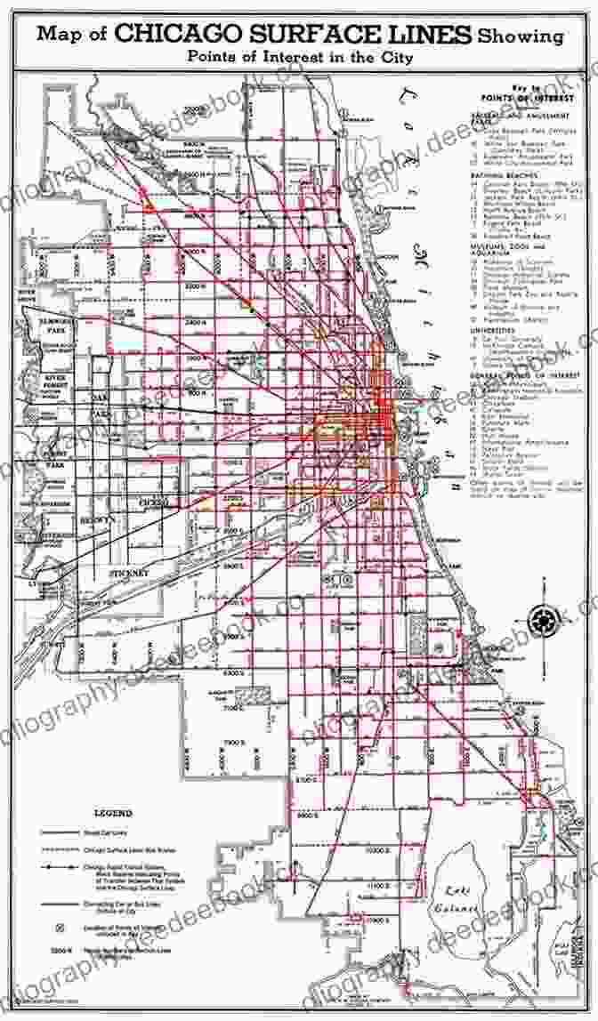Map Of Chicago Street Car Lines In 1916 Central Chicago CHICAGO STREET CAR LINES: 1916 WITH MAPS