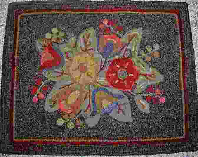 Primitive Hooked Rug With Floral Design Primitive Hooked Rugs For The 21st Century