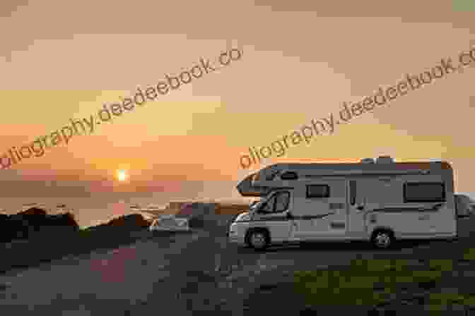 RV Campers Enjoying A Sunset While Using A Tablet The Complete Guide To Smart RV CAMPING : A Perfect Campers Guide