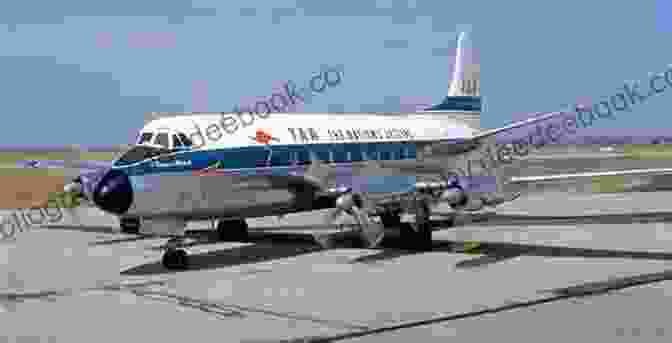 Vickers Viscount Propeller Plane Landing At An Airport Classic Propliners Of The Golden Age