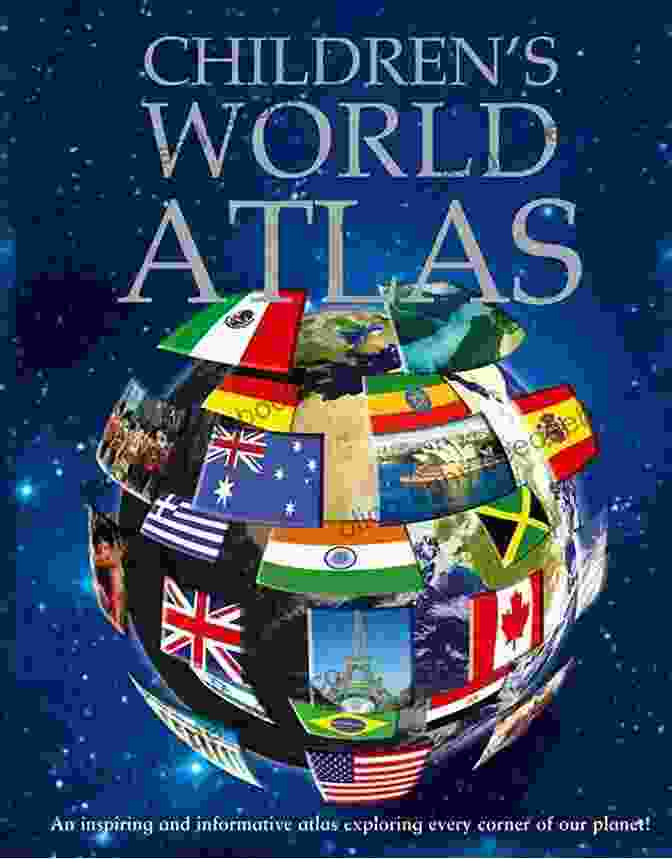 World Atlas For Kids Logo Children Learn Geography Of The World: 200+ Countries Continents Flags Maps Capital Cities For The World Africa North America South America Asia Europe And Oceania